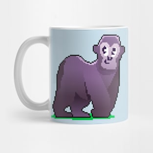 Gorilla Majesty: Pixel Art Design for Fashionable Attire Mug